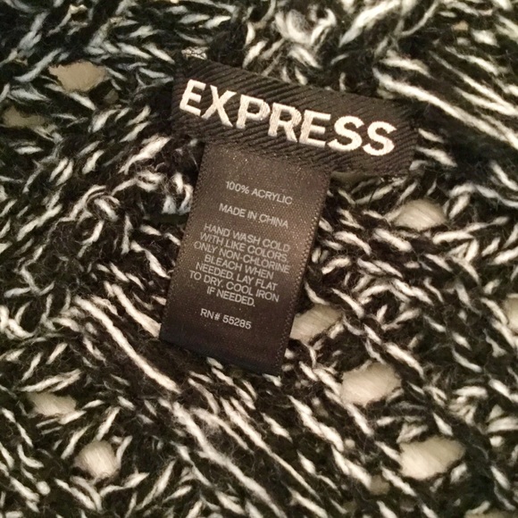 ❌SOLD❌ Express Crochet Fringe Poncho, OS - Picture 6 of 8